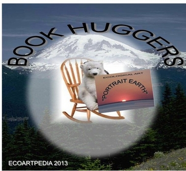 ecoartpedia, book huggers, ecological art portrait earth, portrait earth art, book huggers 2013